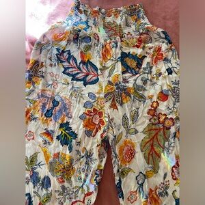 Cynthia Rowley Multicolor Floral Flowy Pants